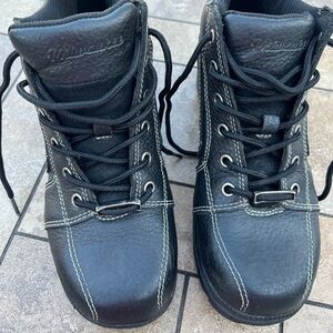 Milwaukee Black Leather Women's  Boots